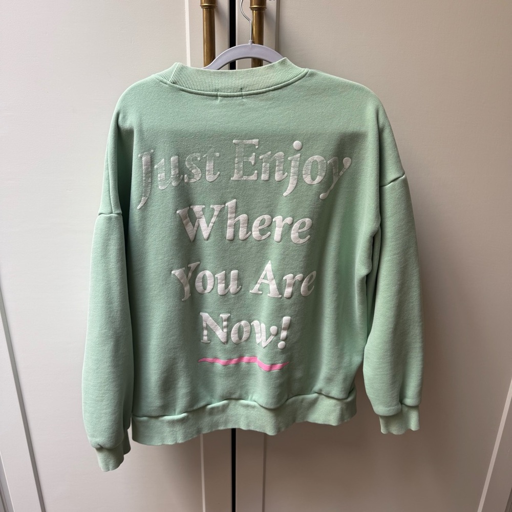 Aritzia Mint Green Crew Neck Sweater